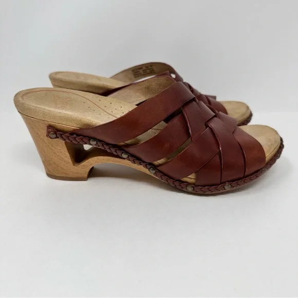 Dansko Tory Woven Leather Sandals Brown Size 38, US 7.5-8 - Picture 2 of 10